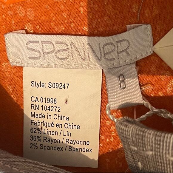 Spanner Gray Linen Blend Coastal Grandma CottageCore Jacket NWT Size 8 - Picture 7 of 10